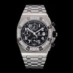 Swiss Audemars Piguet Royal Oak Offshore Black Dial Diamond Bezel AP5545