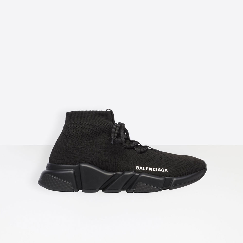 Balenciaga Speed Lace up Sneaker in Black 587284 W2DB1 1013: Image 1