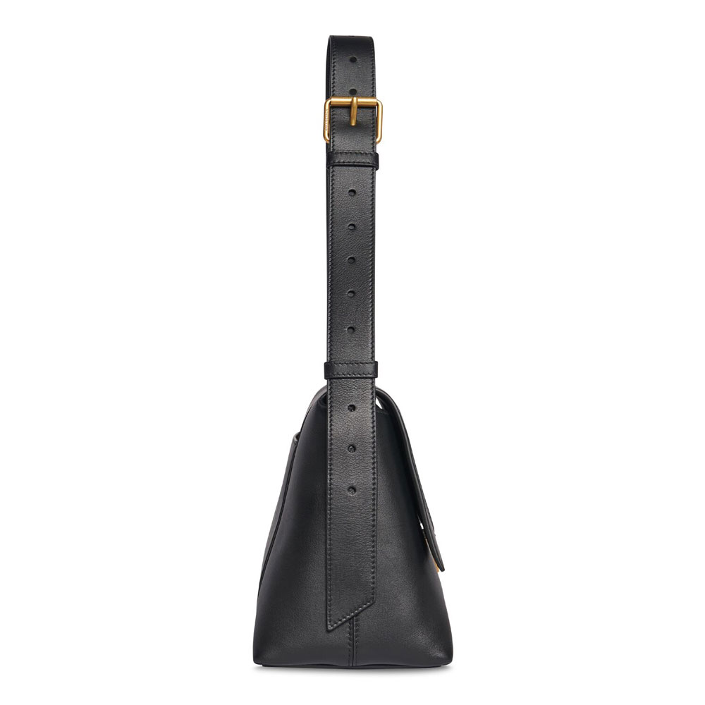 Balenciaga Downtown Medium Shoulder Bag in Black 671354 29S1M 1000: Image 3