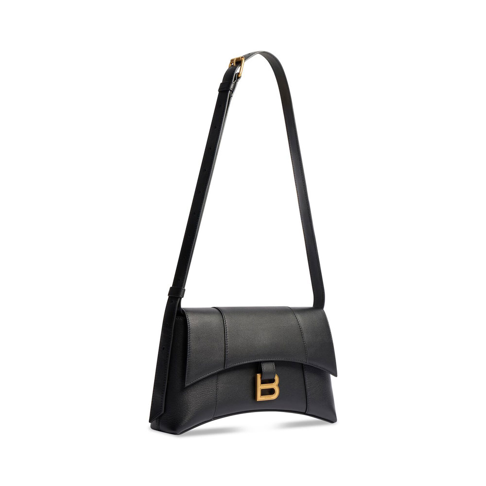 Balenciaga Downtown Xs Shoulder Bag in Black 671355 29S1M 1000: Image 2