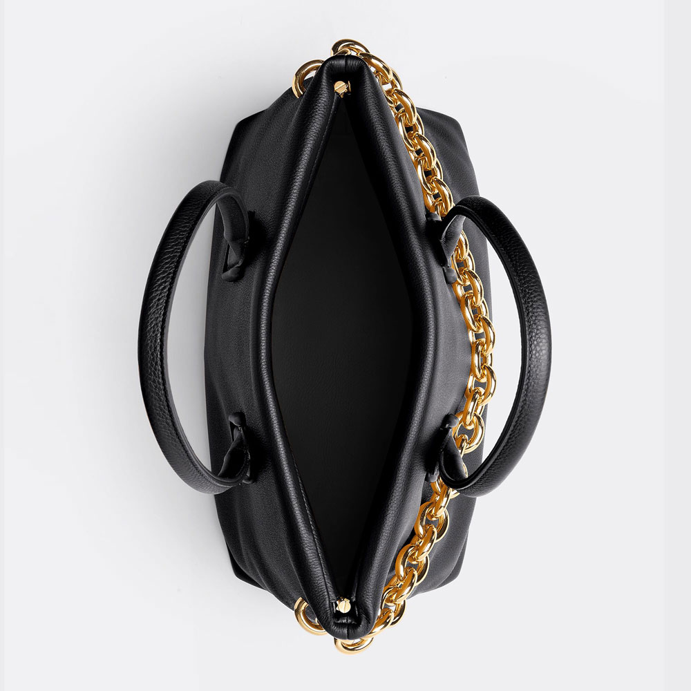 Bottega Veneta Chain Tote in Black 668782 V12M 08425: Image 3