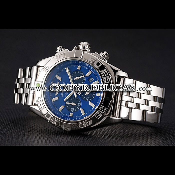 Breitling Chronomat 44 Blue Dial with Black Subdials Stainless Steel Bracelet BL5654: Image 3