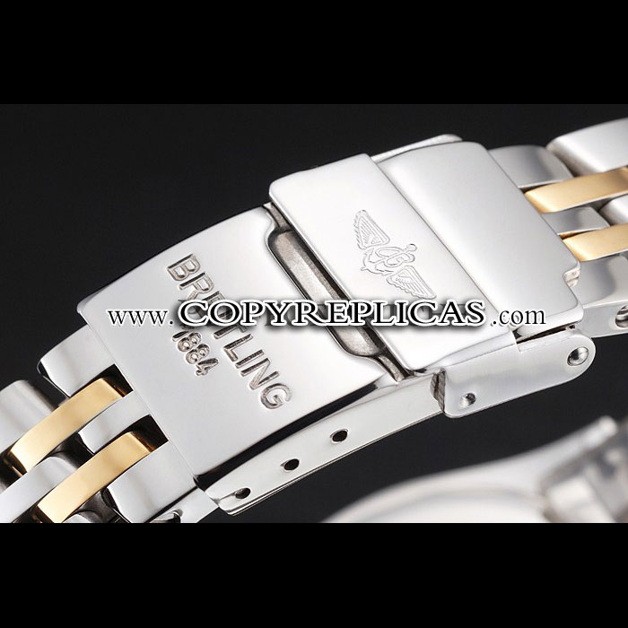 Breitling Colt Lady Pink Dial Diamond Hour Marks Gold Bezel Steel Case Two Tone Bracelet BL5675: Image 4