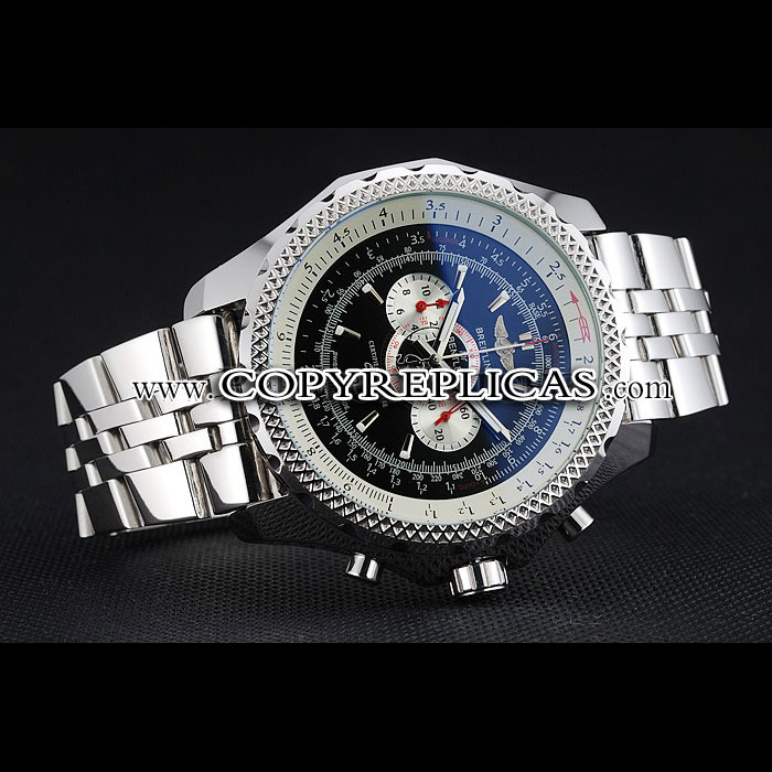 Breitling Bentley Chronograph Black Dial Stainless Steel Strap BL5708: Image 2