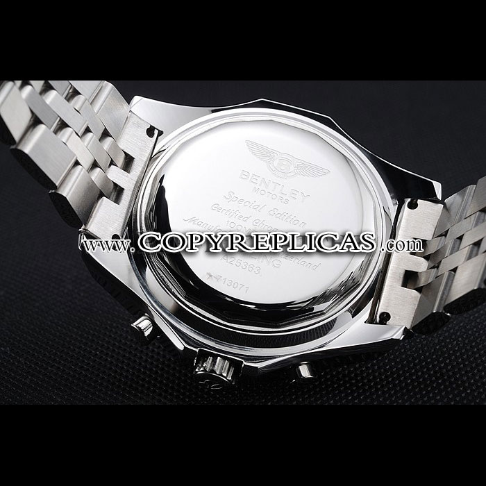 Breitling Bentley Chronograph Black Dial Stainless Steel Strap BL5708: Image 4