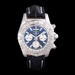 Swiss Breitling Chronomat Black Dial with Black Leather Band BL5768