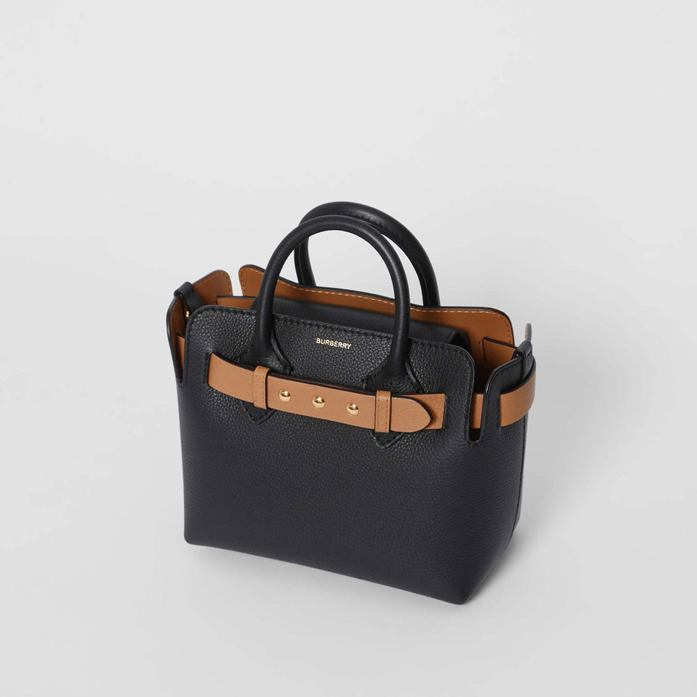 Burberry The Mini Leather Triple Stud Belt Bag in Black 80095661: Image 2