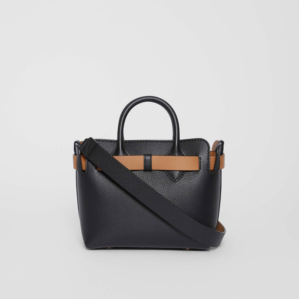 Burberry The Mini Leather Triple Stud Belt Bag in Black 80095661: Image 4