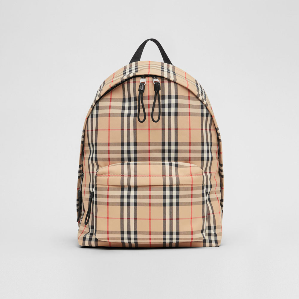 Burberry Vintage Check Nylon Backpack in Archive Beige 80161061: Image 1