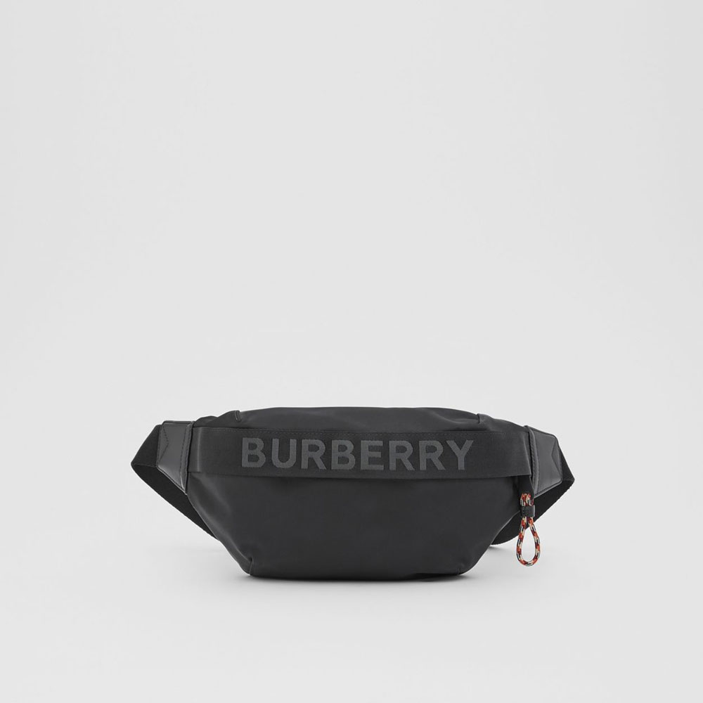 Burberry Logo Detail Nylon Sonny Bum Bag in Black 80256681: Image 1