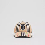 Burberry Monogram Motif Vintage Check Cotton Baseball Cap 80385041