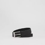 Burberry Embossed Check Leather Belt in Black 80515181
