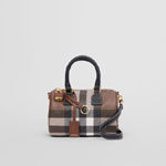 Burberry Check and Leather Mini Bowling Bag 80534961