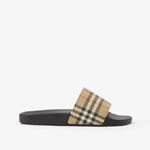 Burberry Vintage Check Print Slides in Archive Beige 80569421