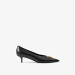Burberry Monogram Motif Leather Point-toe Pumps in Black 80631841