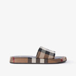 Burberry Exaggerated Check Cotton Platform Slides 80634151