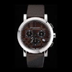 Burberry The City Classic Chronograph Brown Dial Smoked Trench Bracelet BB5800