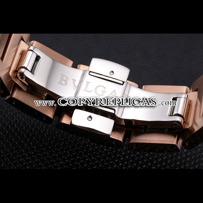 Bvlgari Bvlgari Black Dial Diamond Hourmarks Gold Case Diamond Bezel Two Tone Bracelet BV5850: Image 4