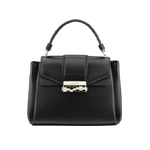 Bvlgari Top handle bag Serpenti Viper in black smooth calf leather 281771