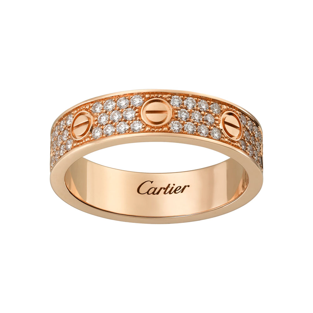 Cartier Love wedding band diamond paved B4085800: Image 1