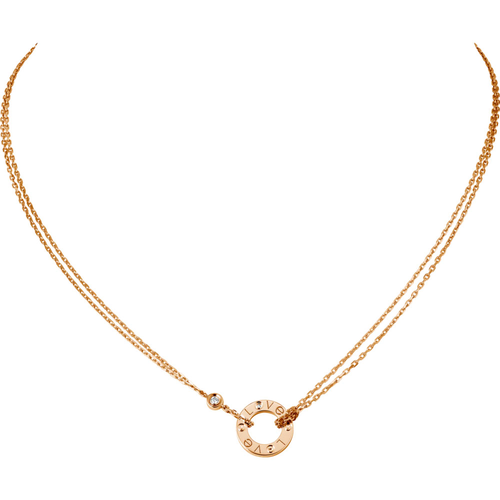 Cartier Love necklace 2 diamonds B7224509: Image 1