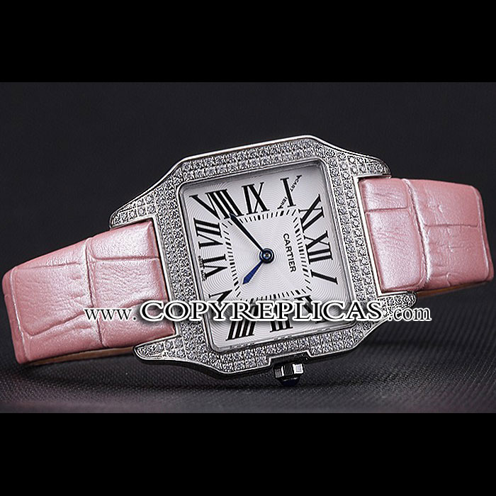 Cartier Santos 100 Diamond Silver Bezel CTR6051: Image 2