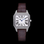 Cartier Santos 100 Diamond Silver Bezel CTR6063