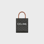 Celine Mini Vertical Cabas Triomphe Canvas Calfskin 194372BZK 04LU