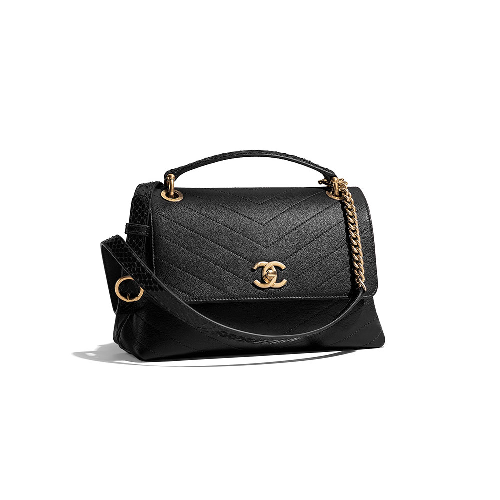 Chanel Flap bag with top handle A57147 Y83380 94305: Image 3