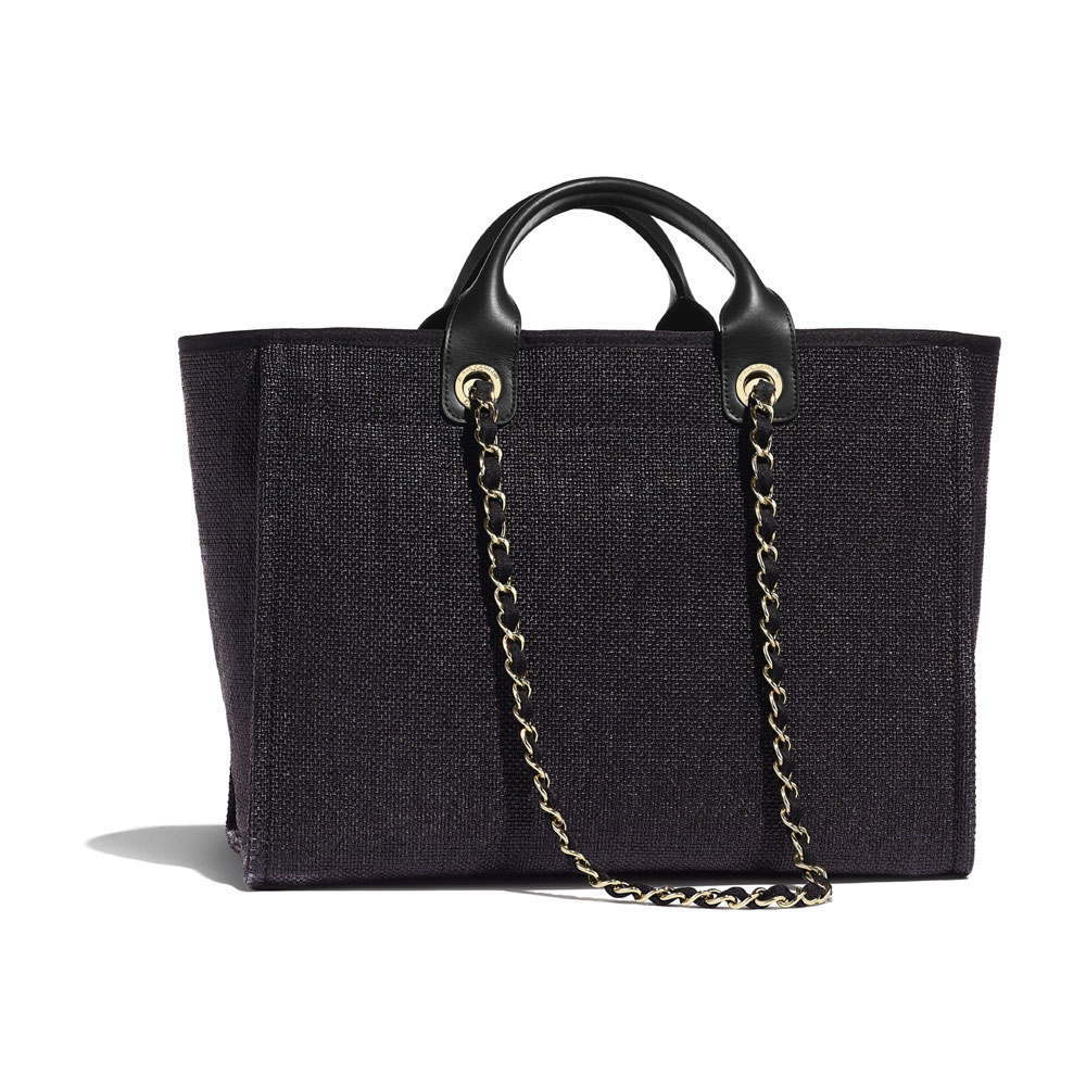 Chanel shopping bag cotton nylon calfskin A66941 Y84117 94305: Image 2