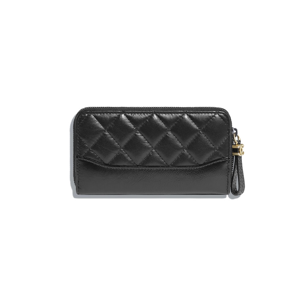 Chanel Black Zipped Wallet A84405 Y61477 94305: Image 2