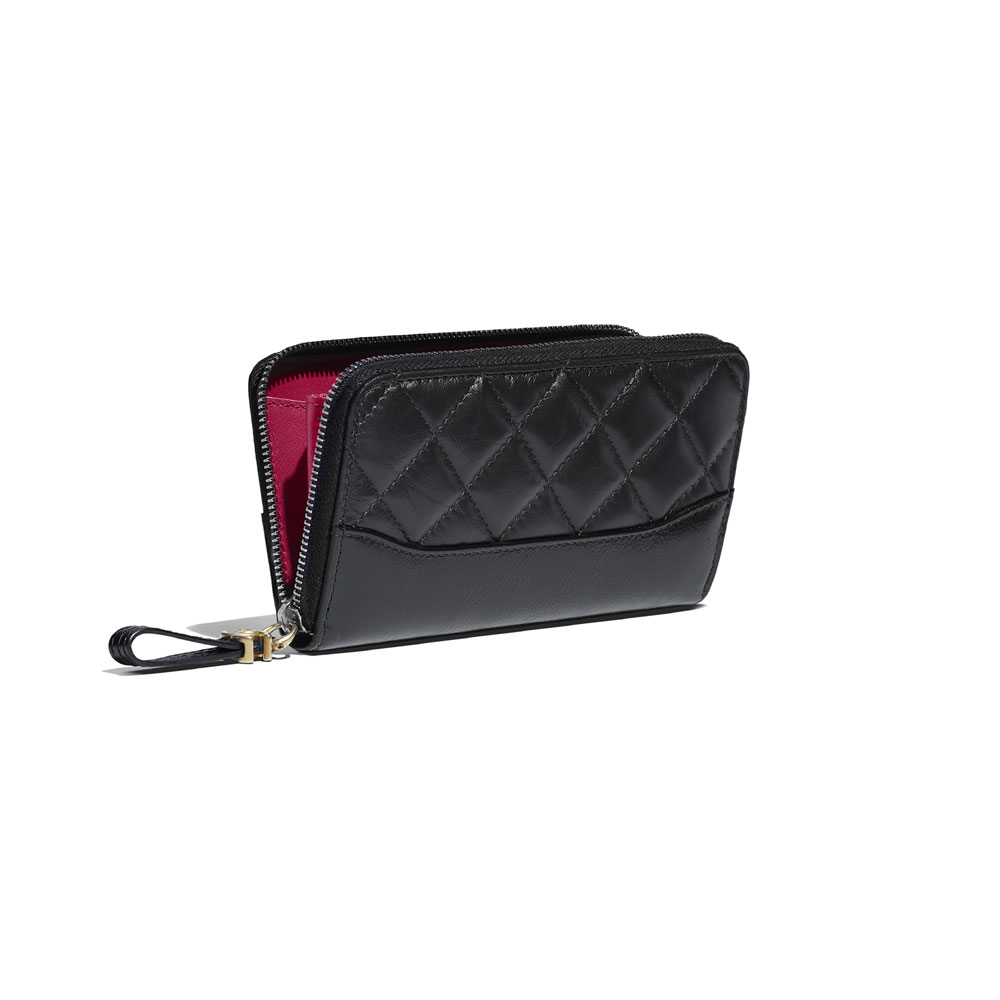 Chanel Black Zipped Wallet A84405 Y61477 94305: Image 3