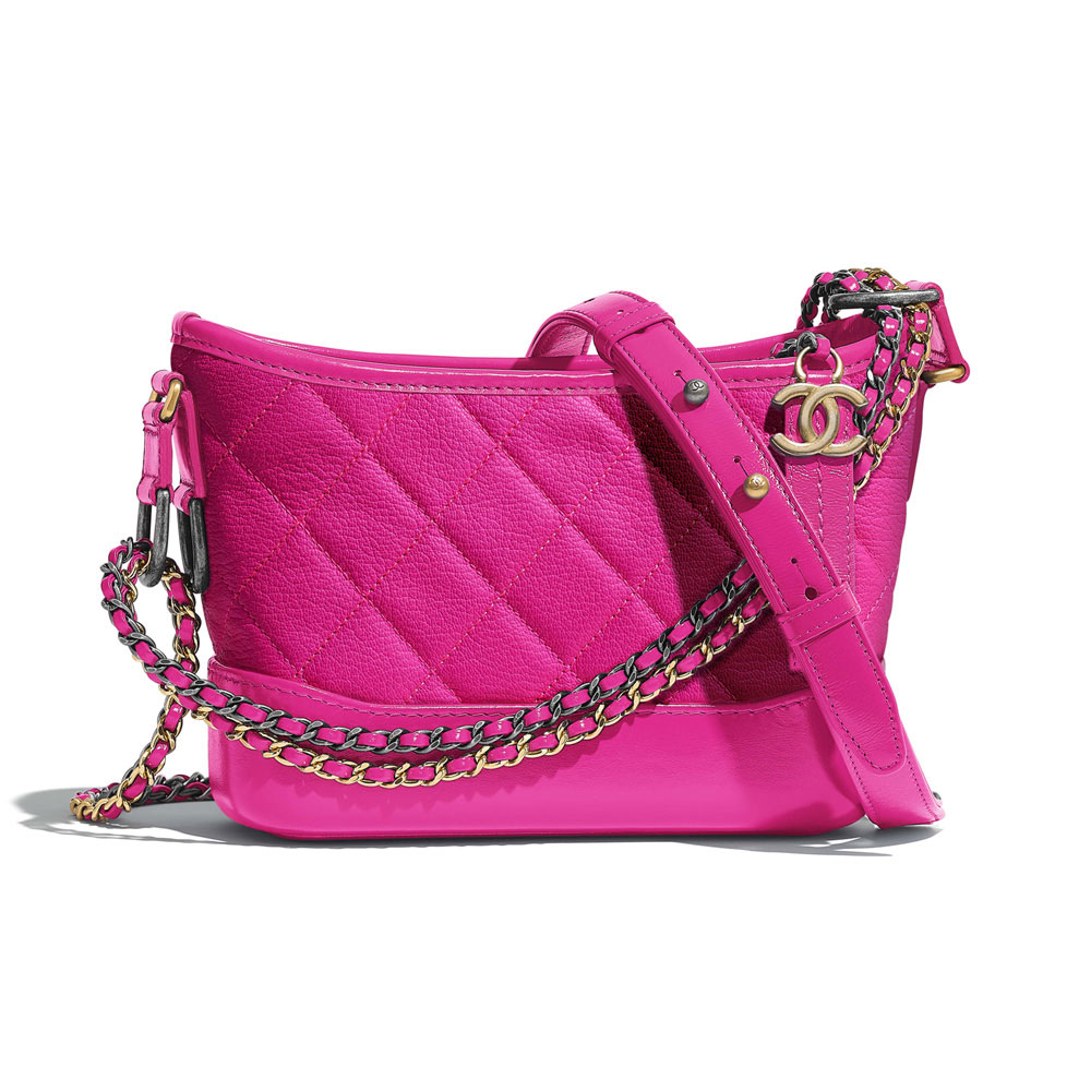 Goatskin Pink Chanels Gabrielle Small Hobo Bag A91810 B01654 N5204: Image 1