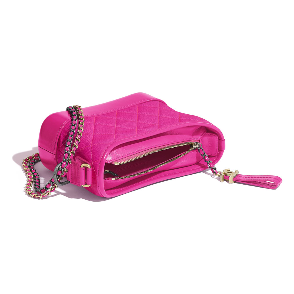 Goatskin Pink Chanels Gabrielle Small Hobo Bag A91810 B01654 N5204: Image 3