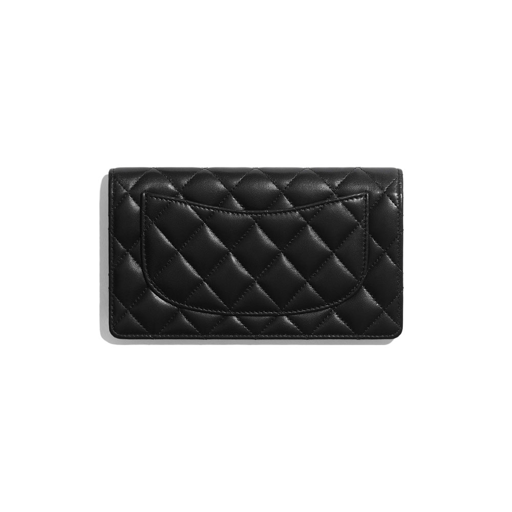 Chanel Black Classic Long Flap Wallet AP0233 Y01295 C3906: Image 2