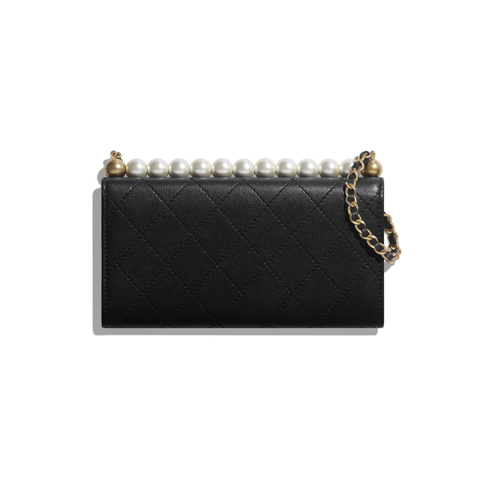 Chanel Goatskin Imitation Pearls Clutch with Chain AP1001 B02156 94305: Image 2
