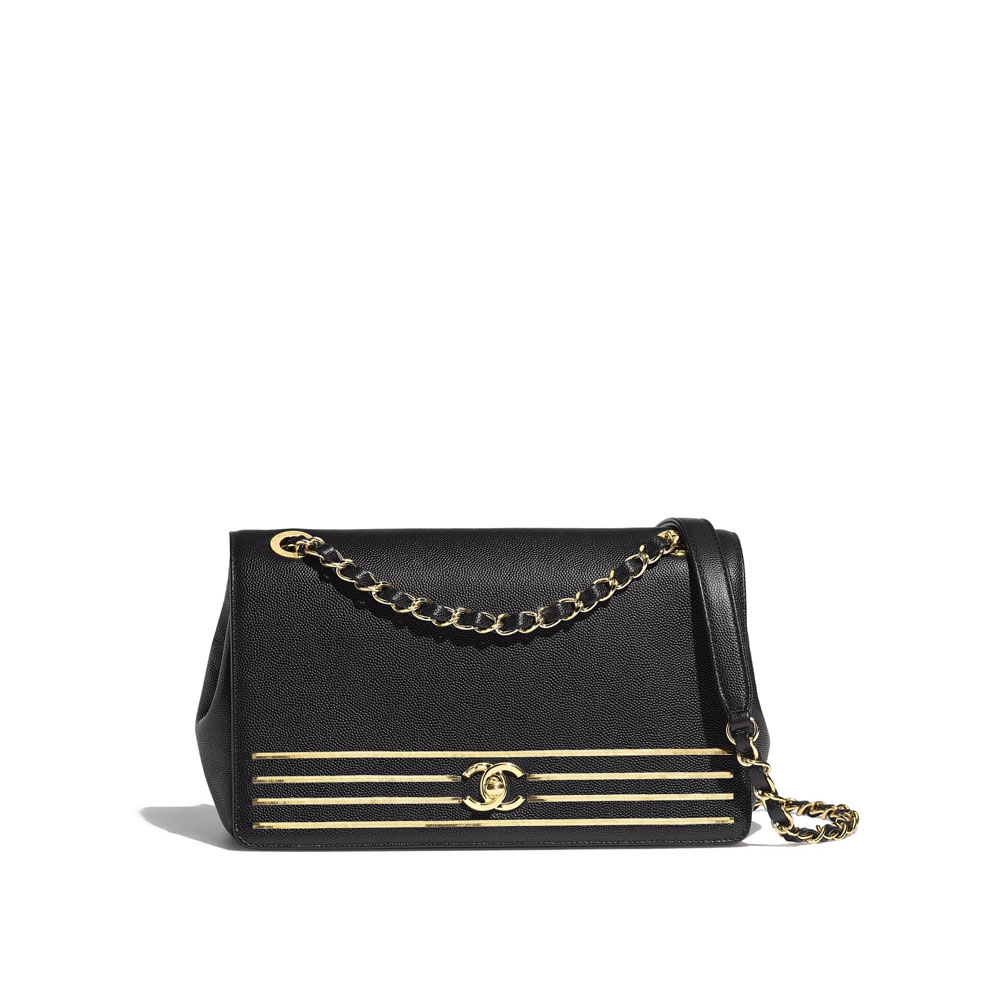 Chanel flap bag embroidered grained calfskin AS0100 Y84105 94305: Image 1