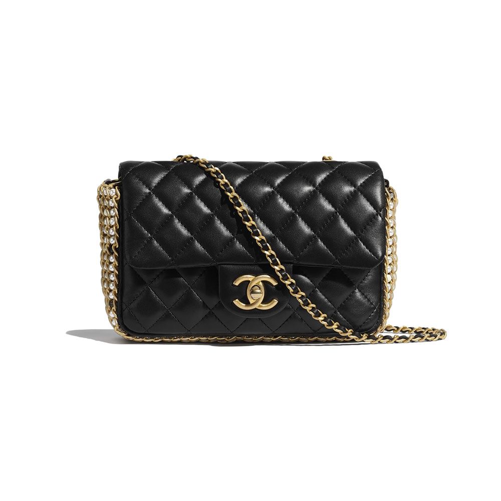 Chanel Imitation Pearls Black Flap Bag AS1740 B02779 94305: Image 1