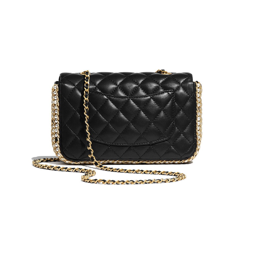 Chanel Imitation Pearls Black Flap Bag AS1740 B02779 94305: Image 2