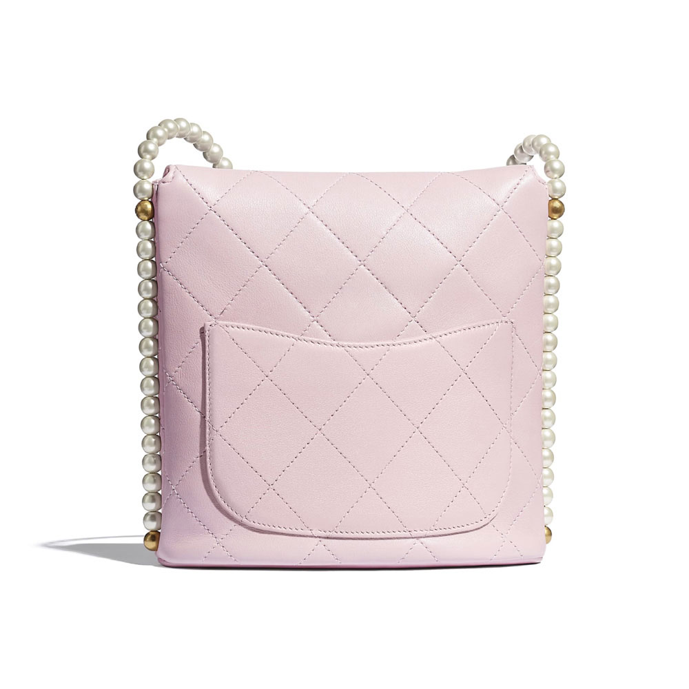 Chanel Imitation Pearls Light Pink Small Hobo Bag AS2503 B05543 NC022: Image 2