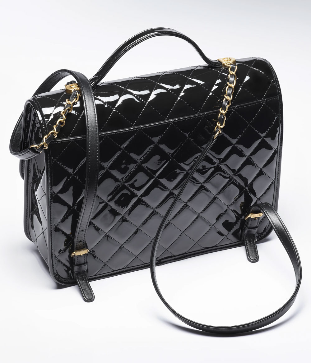 Chanel Large Backpack Patent calfskin gold AS3662 B09576 94305: Image 2