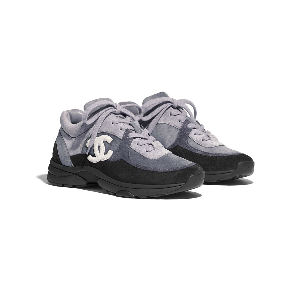 Chanel Suede Calfskin Black Sneakers G34360 X52117 94305: Image 2
