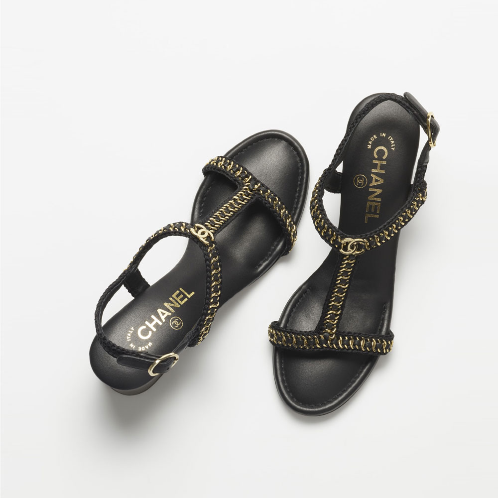 Chanel Embroidery lambskin Sandals G38786 Y55816 94305: Image 2