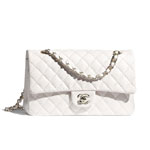 Chanel Grained Calfskin White Classic Handbag A01112 Y33352 10601