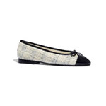 Chanel Tweed Patent Calfskin Ballerinas G02819 Y53490 K1811