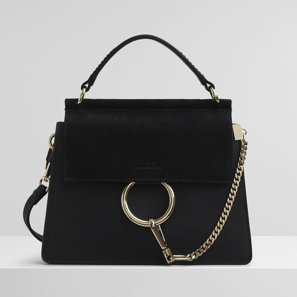 Chloe Faye Small Bag In Smooth Suede Calfskin CHC20SS203H2O001: Image 1
