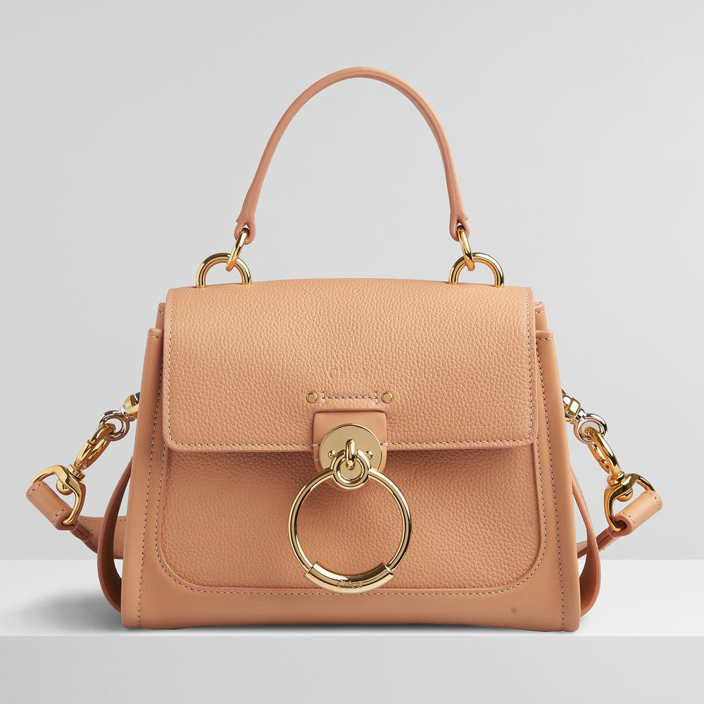 Chloe Mini Tess Day Bag In Grained Shiny Calfskin CHC20AS143C626I1: Image 1