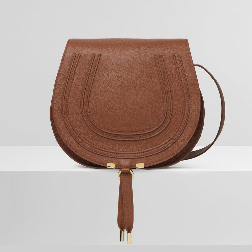 Chloe Marcie Medium Saddle Bag In Grained Calfskin CHC21AS605F0125M: Image 1