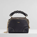 Chloe Mini Daria Chain Bag In Grained Shiny Calfskin CHC20WS362C624D4