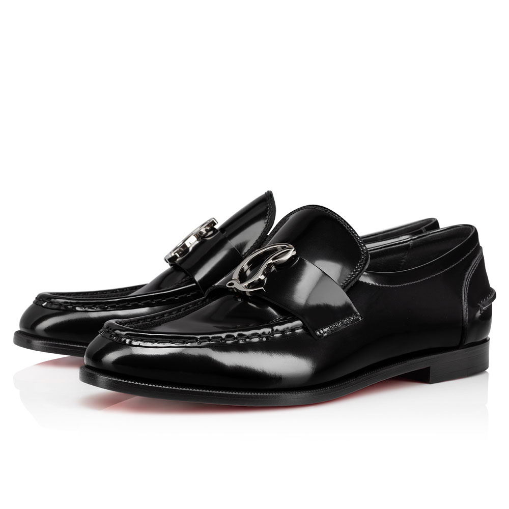 Christian Louboutin CL Moc Loafers Calf leather Black 1230355B439: Image 1
